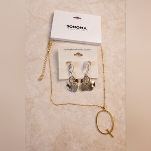 Sonoma Gold Necklace with Silver Earrings